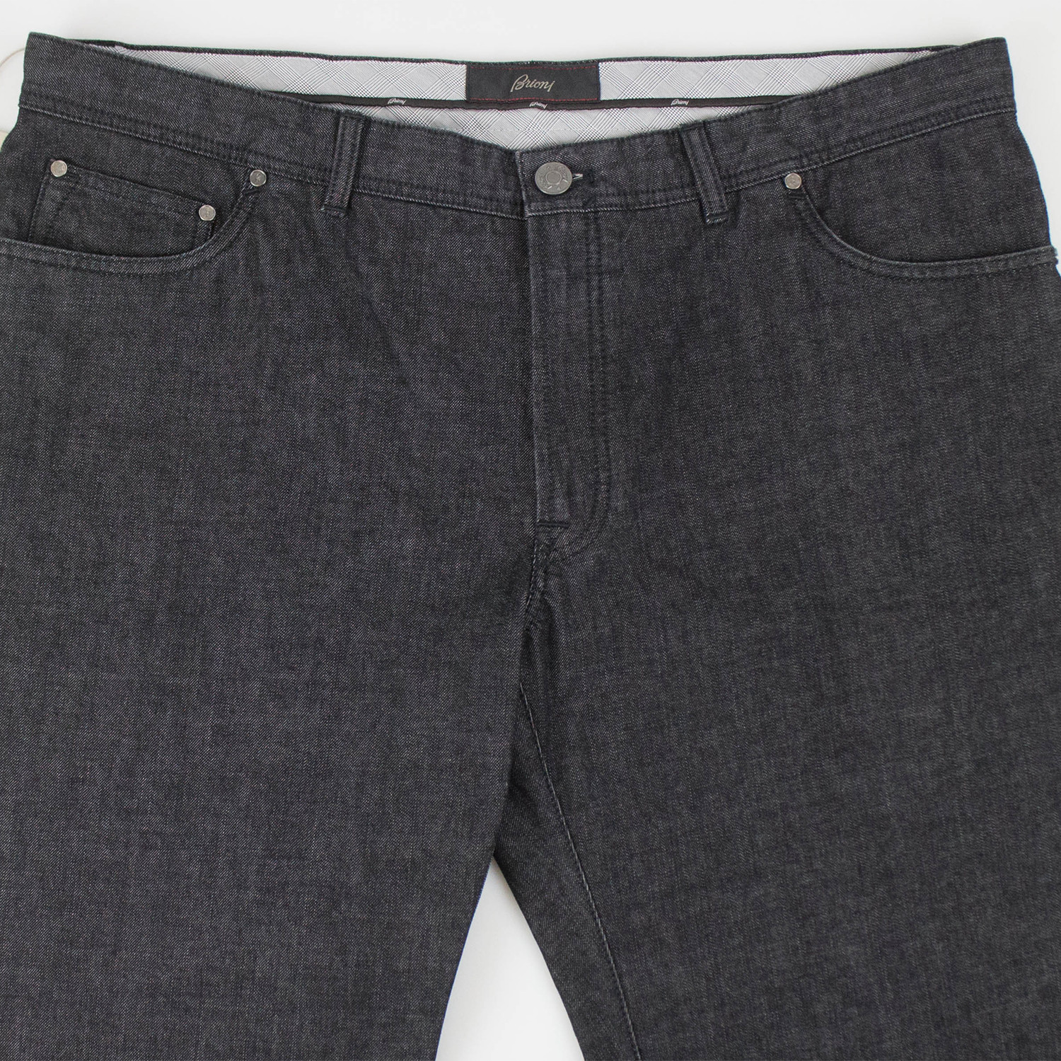 Brioni // Livigno Cotton Denim + Leather Jeans // Gray (60) - Tom Ford ...