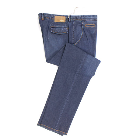 Brioni // Capri Cotton Blend Denim Jeans // Blue (44)