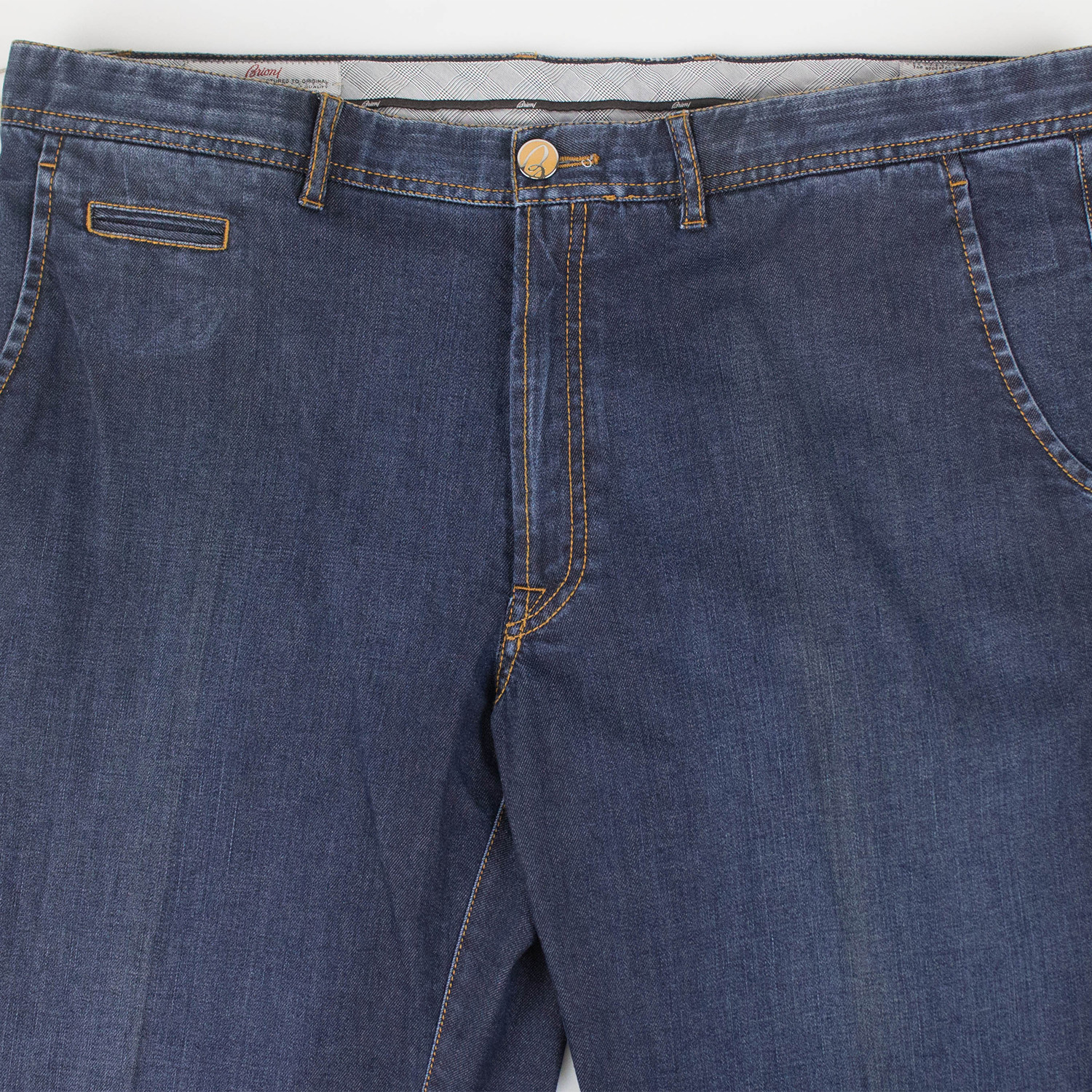 Brioni // Capri Cotton Blend Denim Jeans // Blue (44) - Designer Jeans ...