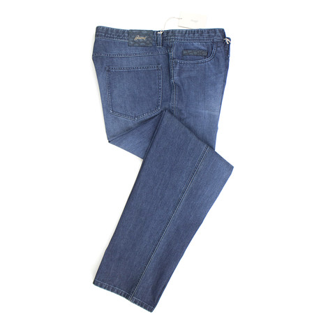 Brioni // Kholsters Cotton Denim + Crocodile Jeans // Blue (Euro: 44)