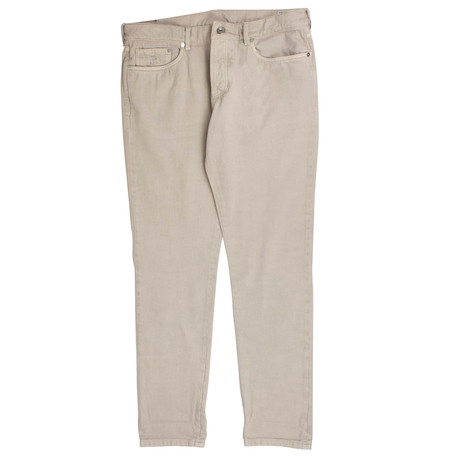 Brunello Cucinelli // Cotton Denim Five Pocket Jeans // Beige (44)