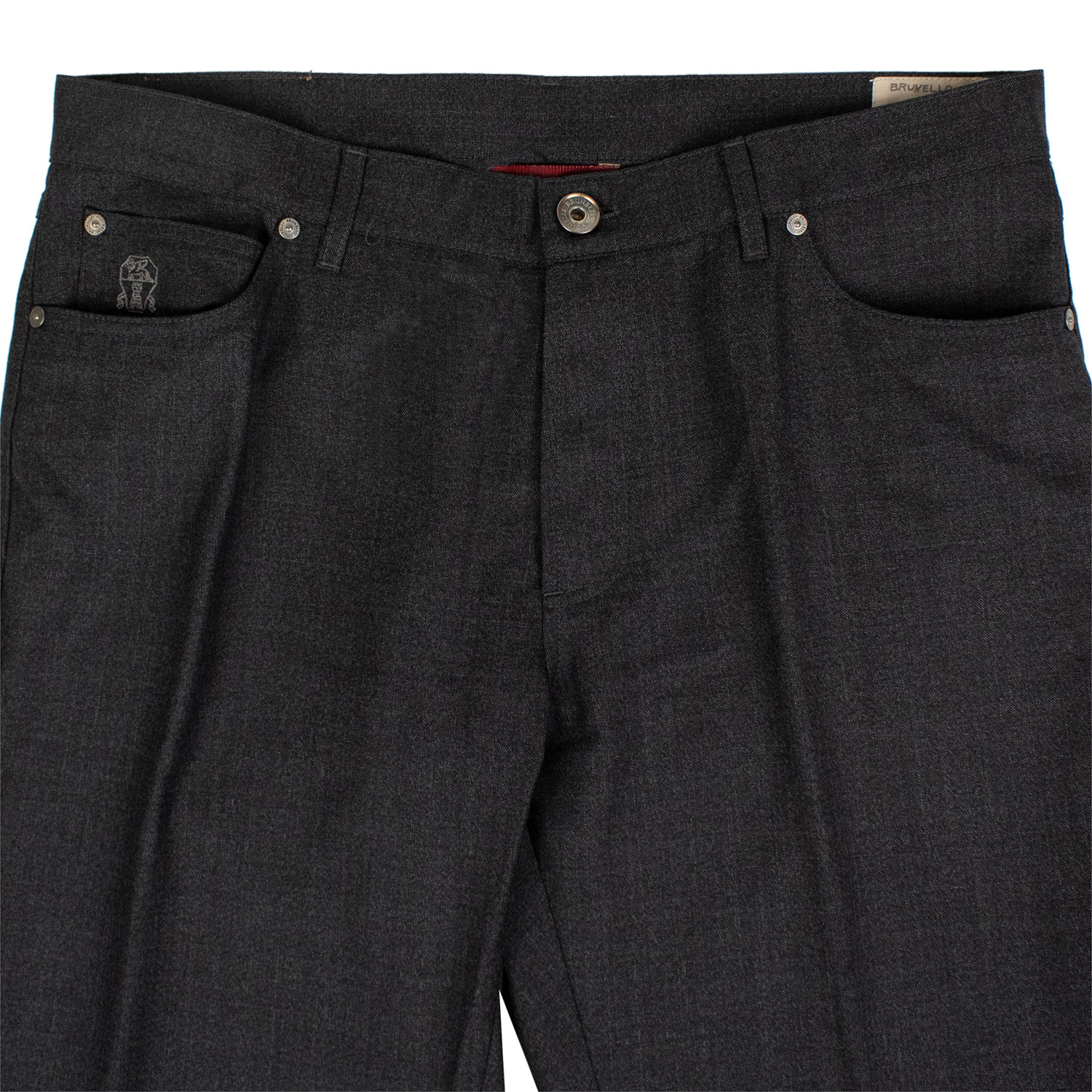 Brunello Cucinelli // Wool Five Pocket Jeans // Stone Gray (44) - The ...