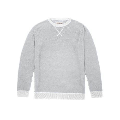 Contrast Collar Pullover Knit // Light Grey (S)