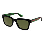 Men's GG0001S-002-52 Sunglasses // Black + Gray