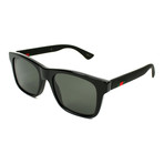 Gucci // Men's GG0008S-002-53 Polarized Sunglasses // Black + Gray