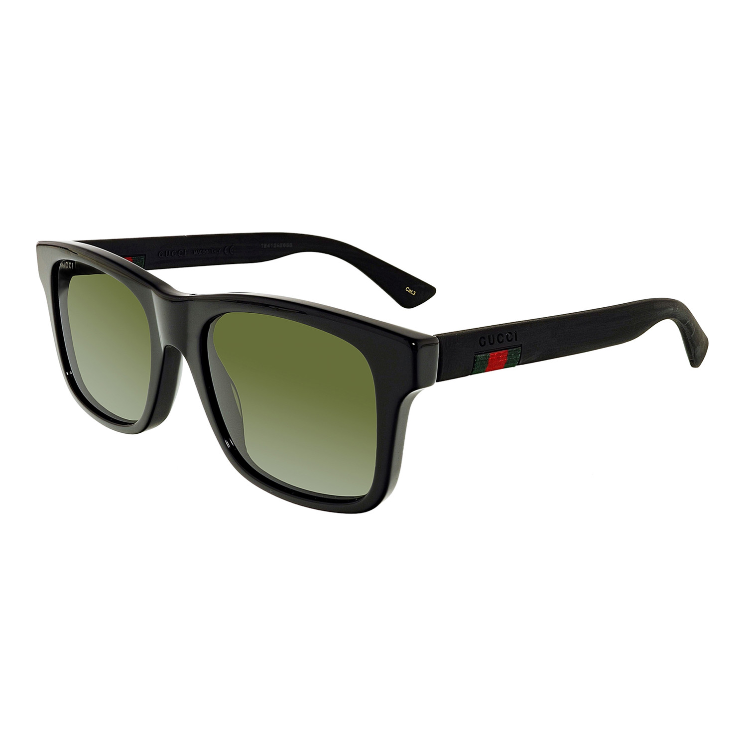Gucci Gg0008s 001 53 Sunglasses Black Gray Signature Designer