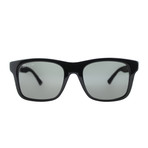 Gucci // Men's GG0008S-002-53 Polarized Sunglasses // Black + Gray