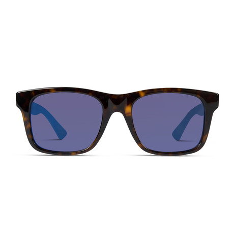 Gucci // GG0008S-003-53 Sunglasses // Havana + Blue Mirror