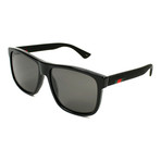 Men's GG0010S-001-58 Sunglasses // Black + Gray