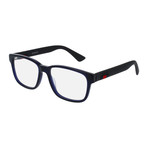 Men's GG0011O-008-55 Optical Frames // Dark Blue + Black