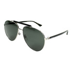 Men's GG0014S-005-60 Polarized Sunglasses // Gunmetal + Gray