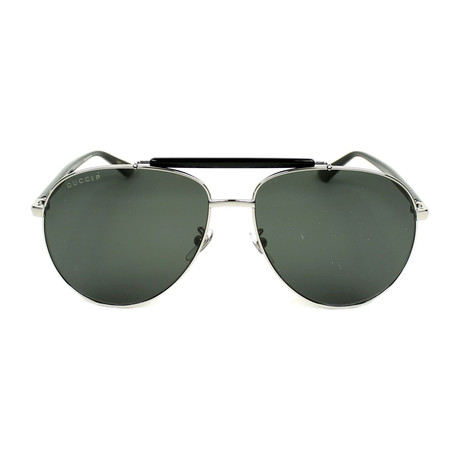 Men's GG0014S-005-60 Polarized Sunglasses // Gunmetal + Gray