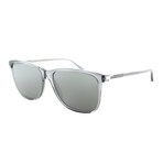 Men's GG0017S-003-57 Sunglasses // Transparent Gray + Blue Gray