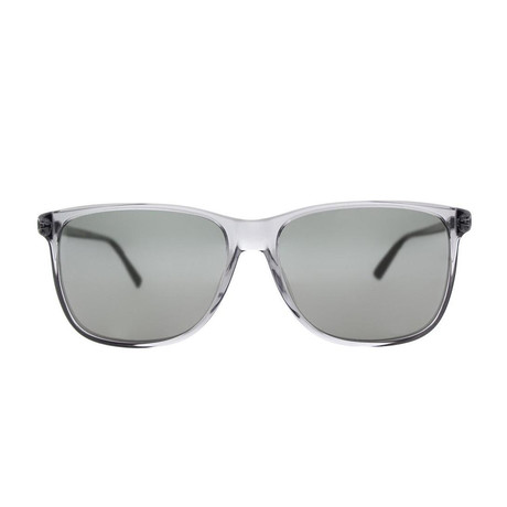 Men's GG0017S-003-57 Sunglasses // Transparent Gray + Blue Gray