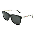 Men's GG0078SK-002-56 Sunglasses // Black + Gray