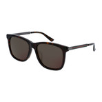 Men's GG0078SK-004-56 Sunglasses // Havana + Brown