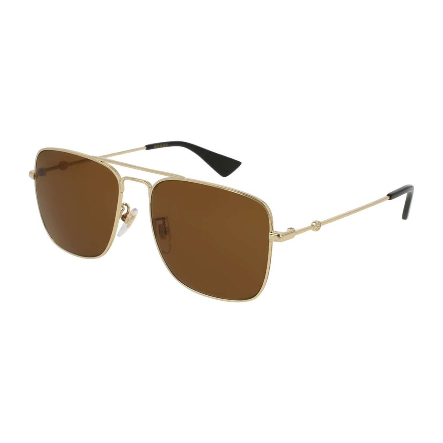 Gucci // Men's GG0108S-001-55 Sunglasses // Gold + Brown - Gucci & Dior ...