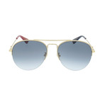 Men's GG0107S-005-56 Sunglasses // Gold + Gray Gradient