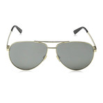 Men's GG0137S-002-61 Sunglasses // Gold + Gray Mirror