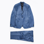Notched Lapel Wool Suit // Blue (Euro: 54)