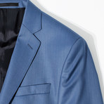 Notched Lapel Wool Suit // Blue (Euro: 56)