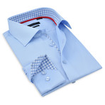 Button-Up Shirt V2 // Light Blue + Blue (XL)