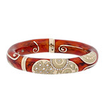 Nouvelle Bague 18k Rose Gold Diamond Bangle Bracelet