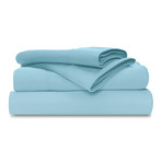 Wicked Sheets Wicking + Cooling Bed Sheet Set // Ice Blue (Twin // Deep Pocket)