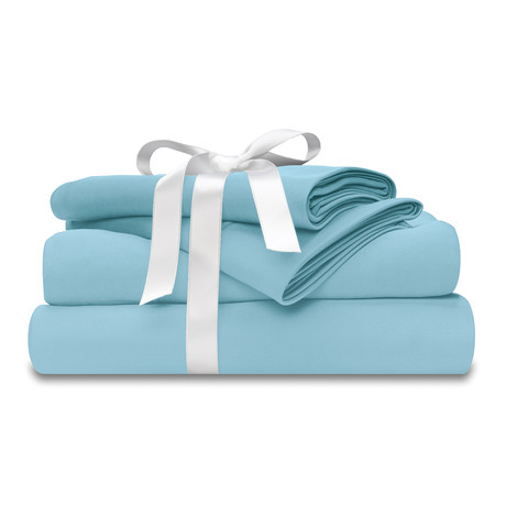 Wicked Sheets Wicking + Cooling Bed Sheet Set // Ice Blue (Twin // Deep Pocket)