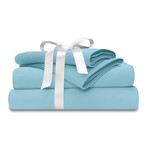 Wicked Sheets Wicking + Cooling Bed Sheet Set // Ice Blue (Twin // Deep Pocket)