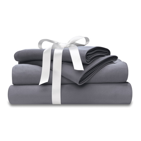 Wicked Sheets Wicking + Cooling Bed Sheet Set // Cool Gray (Twin // Standard Pocket)
