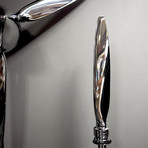 The Propsicle Modern Aviation Art Cessna 402 // Mirror Propeller Blade Sculpture // McCauley