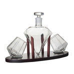 Diamond Decanter + 2 Cups 