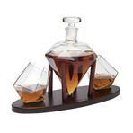 Diamond Decanter + 2 Cups 