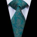 Bert Handcrafted Silk Tie // Teal
