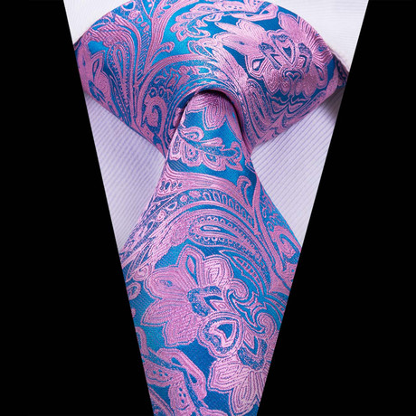 Oliver Handmade Tie // Pink + Light Blue