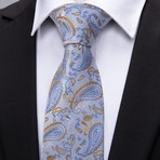 Legendre Handmade Tie // Light Blue Paisley