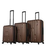 Nuovo Hardside Spinner Luggage 3 Piece Set (Black)