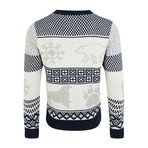 Idris Polar Animal Jacquard Sweater // Ecru (XL)