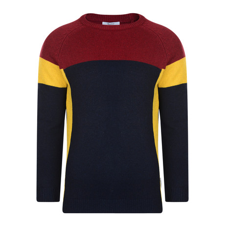 Jiken Colorblock Sweater // Navy (S)