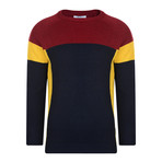 Jiken Colorblock Sweater // Navy (L)