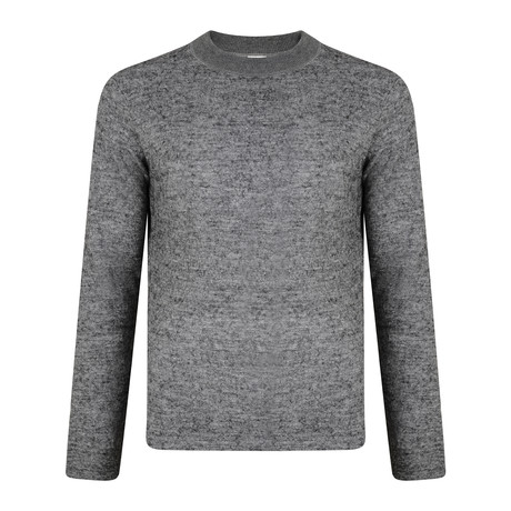 Kara Textured Crew Neck Sweater // Grey (S)