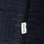 Kennet Textured Jacquard Sweater // Navy (M)