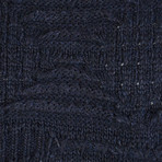 Kennet Textured Jacquard Sweater // Navy (L)
