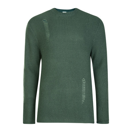 Lance Distressed Sweater // Forest Green (S)