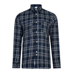 Manitoba Long Sleeve Check Shirt // Navy (XL)