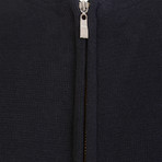 Moase Tech Knit Zipper Cardigan // Black (S)