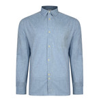 Recoba Textured Button-Up Long-sleeve // Pale Blue (XL)
