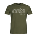 Hood In The Clouds T-Shirt // Military Green (L)