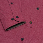 Hawthorne Long Sleeve Button Down Shirt // Wine (XL)